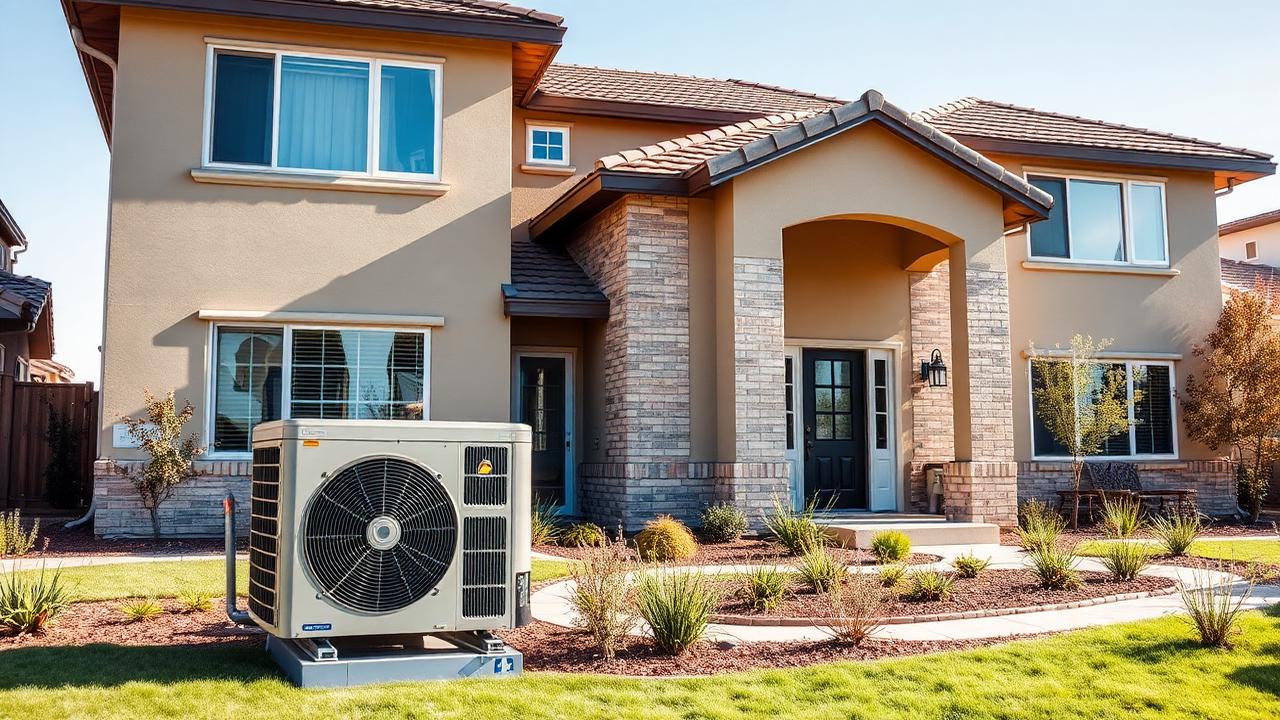 Modern family home in Manteca with HVAC system